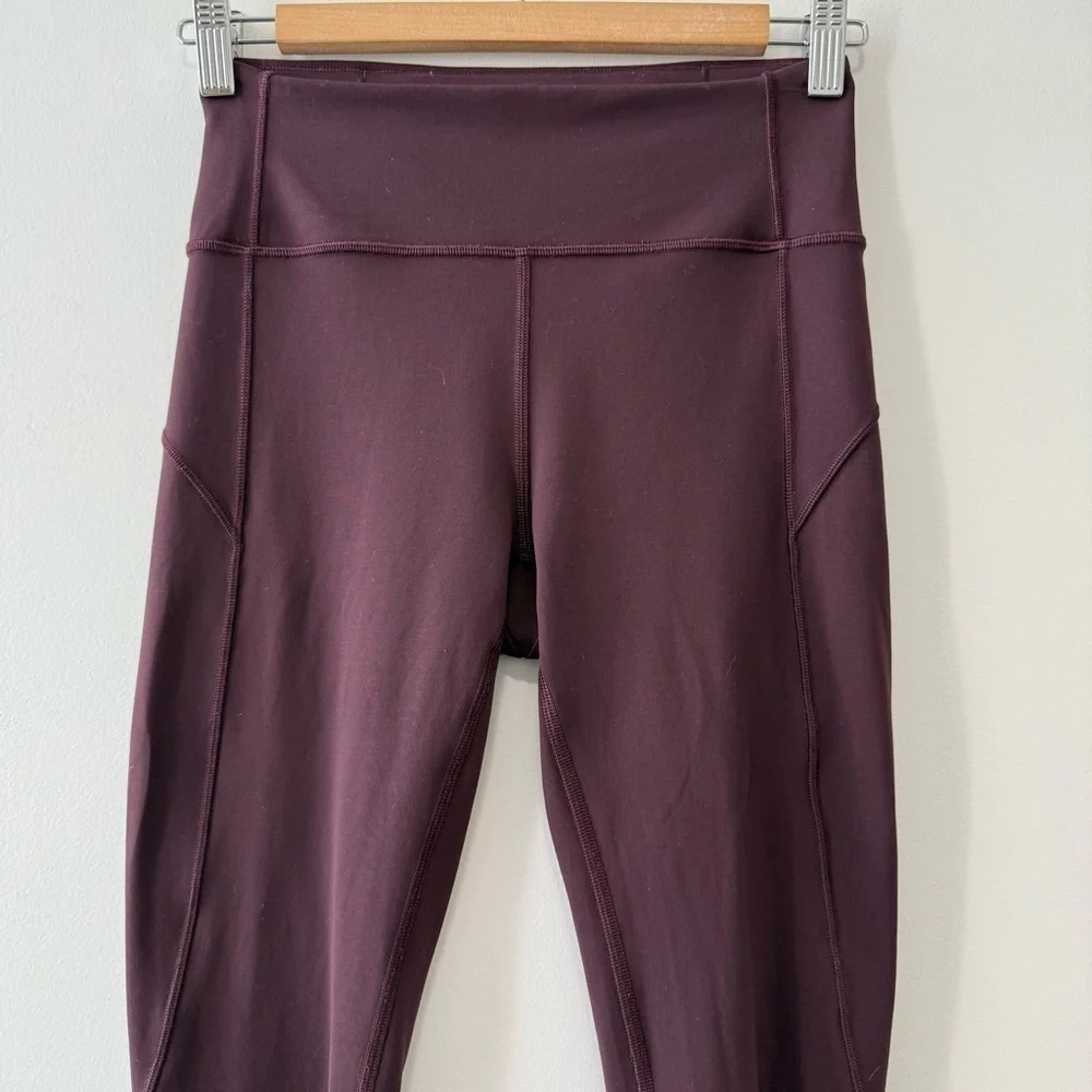 Lululemon In Movement Leggings 25" Dark Purple Everlux Sz 6 - Picture 5 of 15